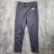 Under Armour Pants Boys YM Black Baseball Training Athletic 1374381