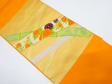 7179620: JAPANESE KIMONO JAPANESE NAGOYA OBI / WOVEN CLASSICAL PATTERN