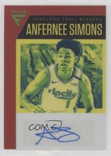 2019-20 Panini Chronicles Flux Auto Red Anfernee Simons #FA-AFS Auto v9t