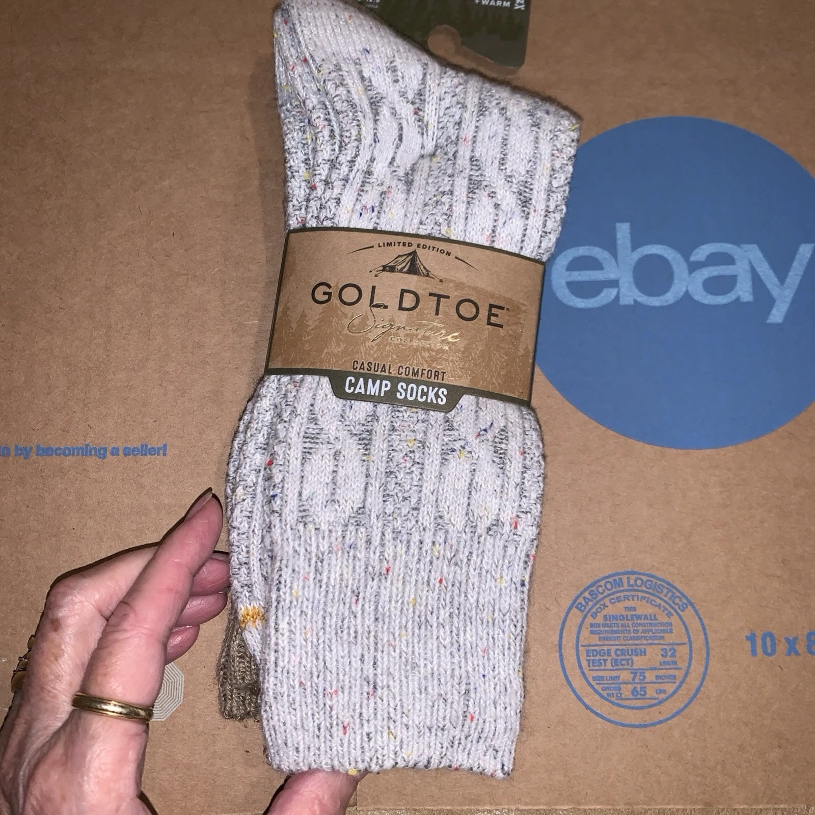 ❤️Gold toe Signature Collection Casual Comfort Camp Socks 2 Pair Size 6-12.5