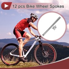 12 Set 14G Bicycle Spokes 297mm Bike Wheel Spokes 304 Stainless Steel