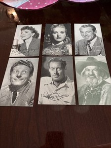 1950's Exhibit / Arcade Card Lot of 6 Different Actors. Betty Grable And Others