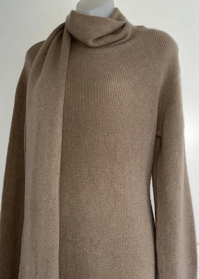 NUEVO CON ETIQUETAS $480 Maxi Vestido Suéter Lápiz Marciano Guess Sophie Cachemira Acanalado L/S-10 Foto 3 de 4