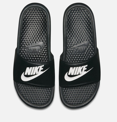 Nike Benassi JDI Men's Slides Black White Athletic Sandals 343880-090 Size 12