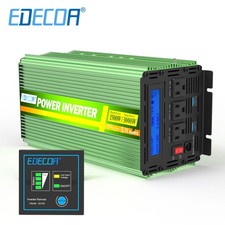 EDECOA Pure Sine Power Inverter 1500W 12V 110V 120V LCD LKW Boat RV