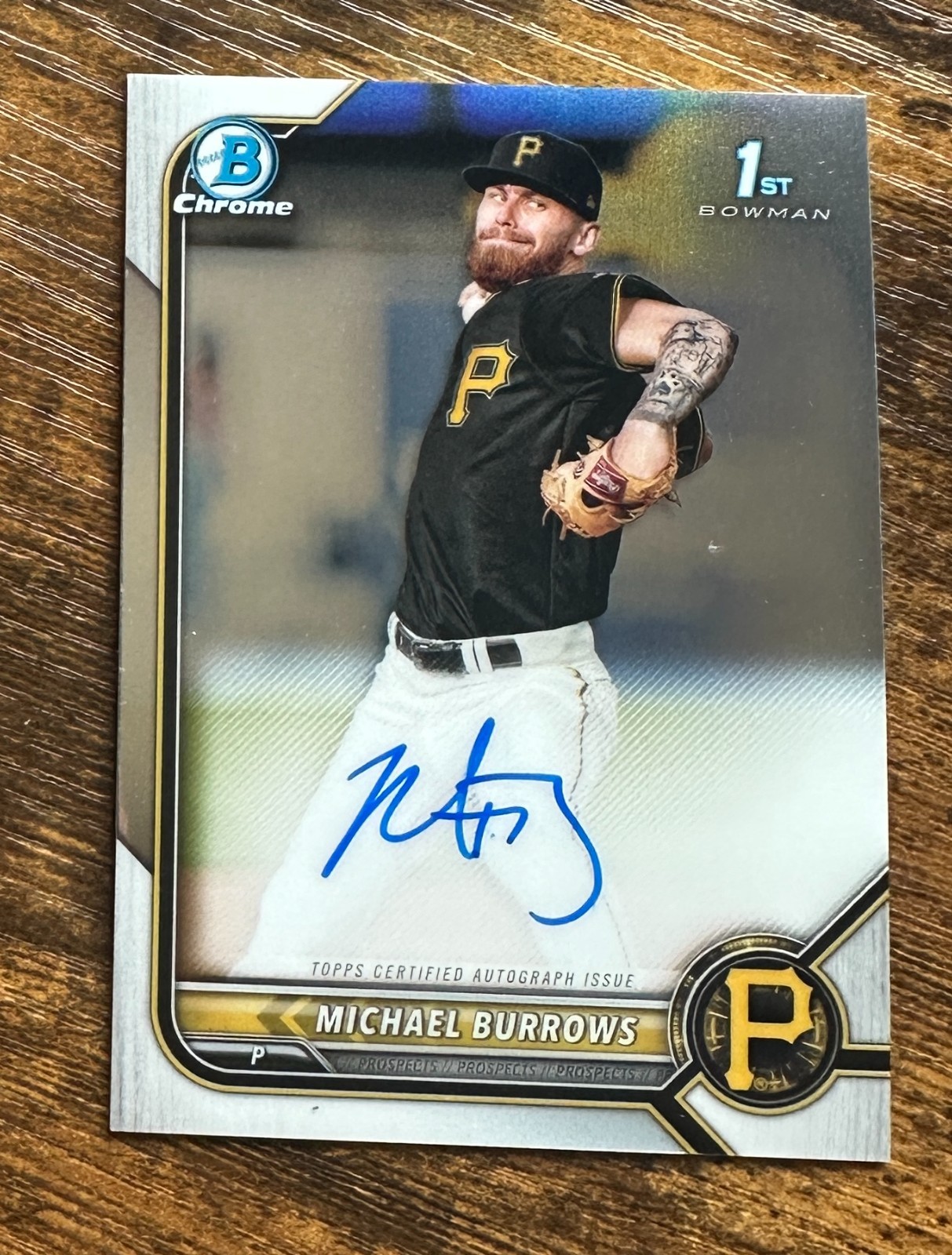 2022 Bowman Chrome Prospect Autographs #CPAMB Michael Burrows RC #X14775
