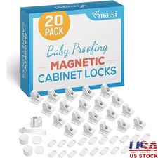 Magnetic Baby Safety Cabinet Locks 20 Pack Childproof Drawer Invisible Locking