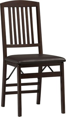 01825ESP-02-AS-U Triena Mission Back Set of 2 Folding Chair 17'' w x 20'' d x 36''