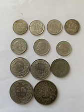 Vintage Swiss Coins Lot Pre 1968 Silver 2 Francs 1944 1/2 Fr Helvetia Joblot
