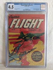 Captain Flight Comics #10 CGC 4.5 L.B. Cole Bondage Cover Four Star 1945