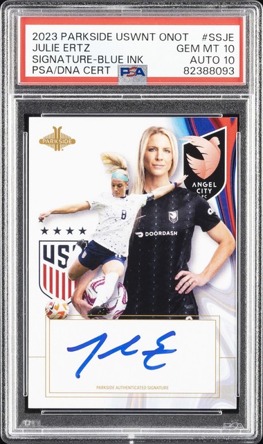2023 PARKSIDE USWNT SIGNATURE BLUE INK #SSJE JULIE ERTZ PSA 10 DNA AUTO 10