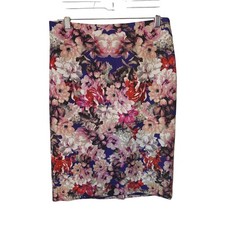 Talbots Dark Purple Floral Pencil Skirt, NWT, Size 6