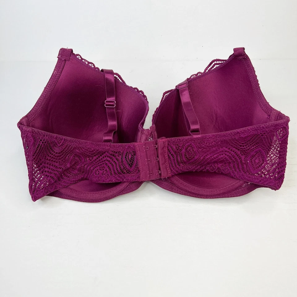 XOXO 蕾丝轻薄衬里钢圈文胸紫色 38DD — 第 2/4 张图片