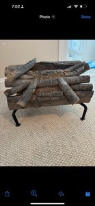 Approx. 24" Free Standing Electric Fireplace/ Birch Log Set -GORGEOUS!!!!