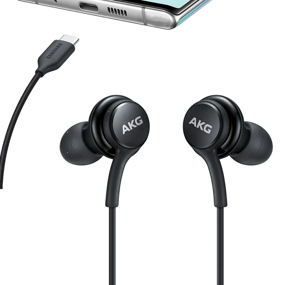 AKG Samsung Casque D'Écouteurs USB Type C Pour Galaxy A52s 5G Écouteur Noir