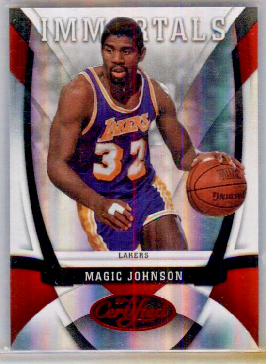 2009-10 Certified Mirror Red Magic Johnson #166 16/250 LOS ANGELES LAKERS