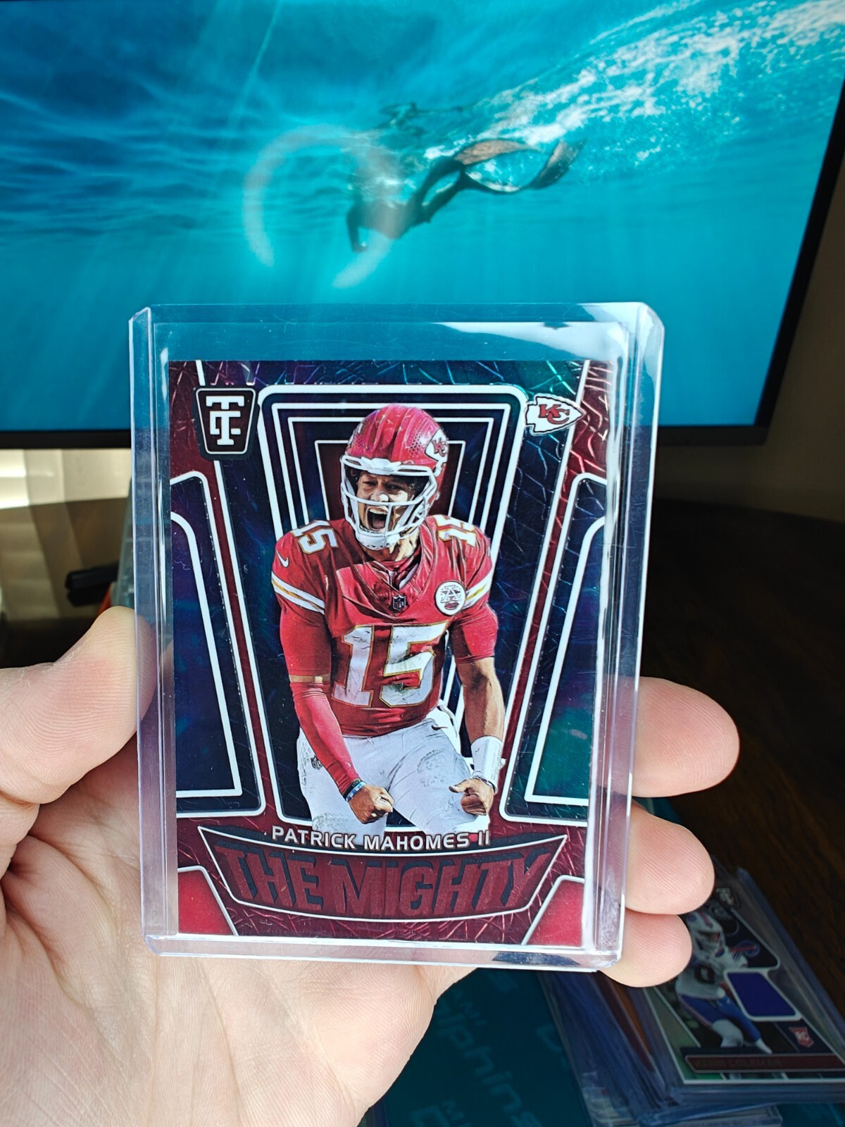 2024 Panini Totally Certified The Mighty Patrick Mahomes II RED /249 COLOR MATCH
