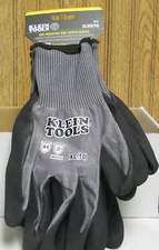 Klein Tools 60590 Cut-Resistant Knit Dipped Gloves XL/EG/TG  2 Pair