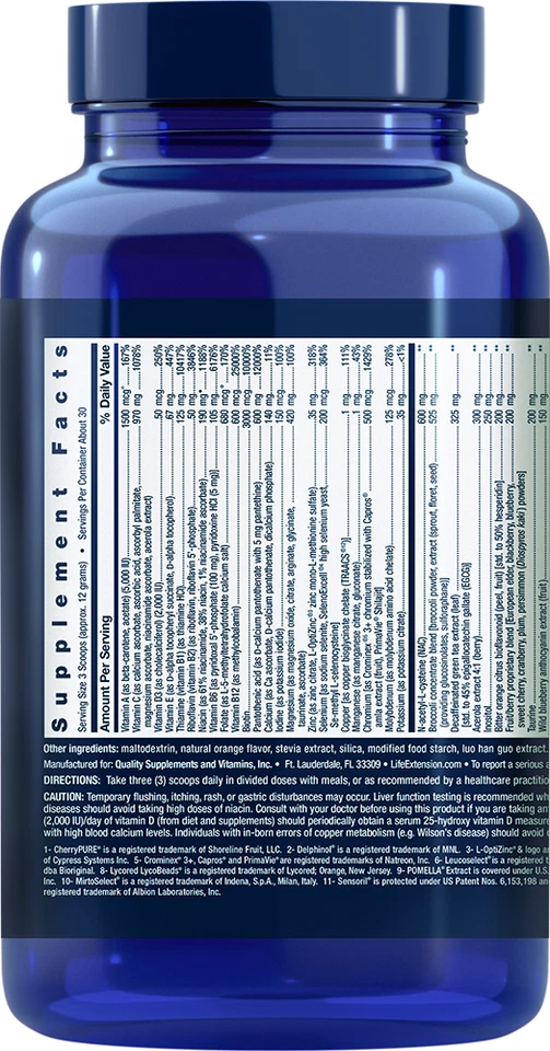 Life Extension Mezcla Polvo 12.7oz 360g Quercetina/Licopeno/Luteolina Foto 3 de 3