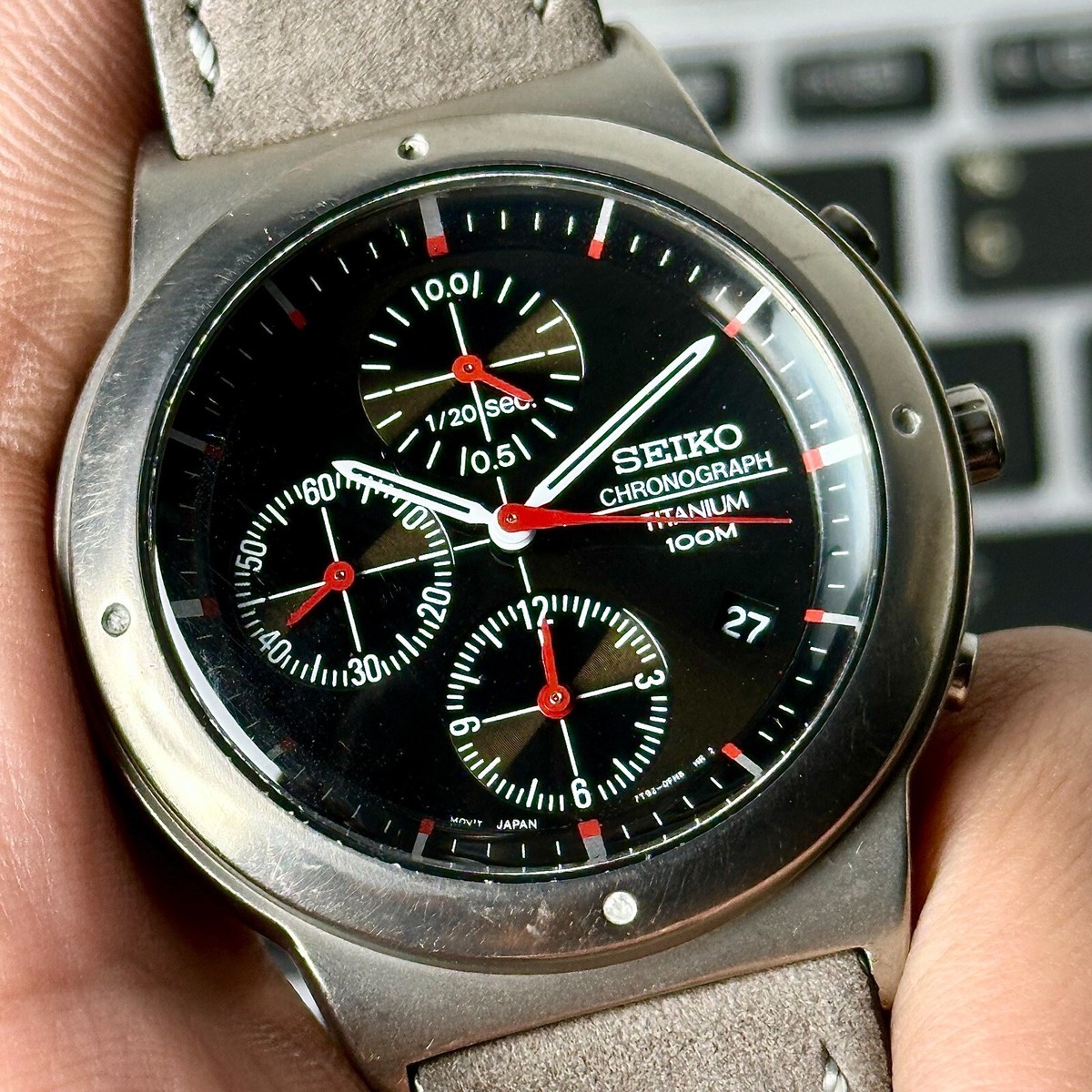 Vintage Seiko Titanium Speedtimer Chronograph Quartz Men's Vintage Seiko Titanium Speedtimer Chronograph Quartz Men's