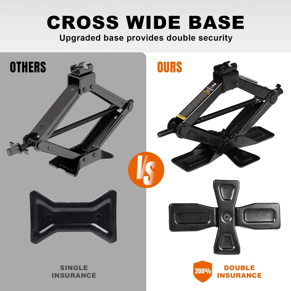 BIG RED AST10202SR-Plus Torin Car Scissor Jack: Steel Portable Quick Lift 2 Ton - Image 2 of 4