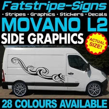 to fit VAUXHALL MOVANO L2 MWB GRAPHICS STICKERS STRIPES DECALS CAMPER VAN