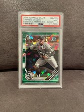 2019 Bowman Chrome Draft Sapphire Andrew Vaughn Green Parallel 31/50 PSA 9