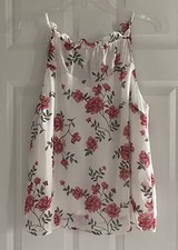 Y2K Babydoll Top XL Floral Chiffon Ruffle Coquette Fairy Romantic Cottagecore