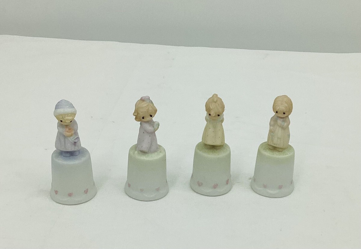 【希少品】Seasons' End / Moments In Life Precious Moments 1985 Four Seasons Limited Edition Porcelain