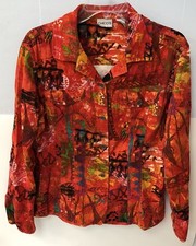 Chicos Blazer Jacket Women Size 1 Multi Color Great Condition