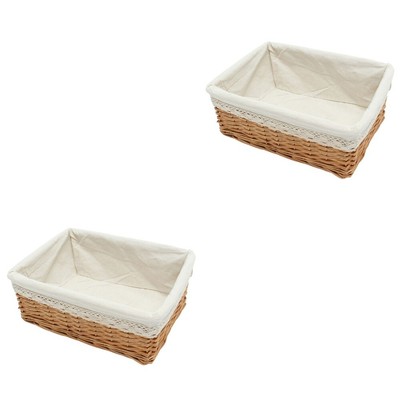  Set of 2 Korb Weide Multipurpose Storage Basket Willow Woven Container