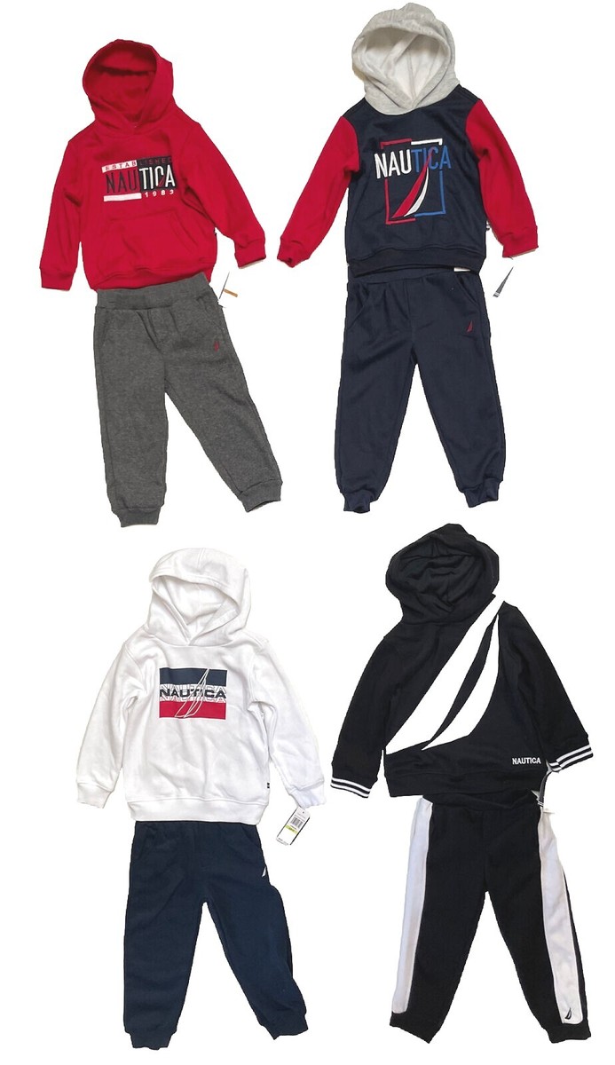 Nautica Baby-Toddler Boys Sweatsuits; Hooded or CrewNK 2-3 Piece Sets; Szs  12M-4