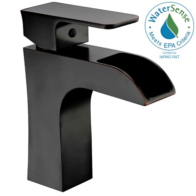 Forza Single Hole Low-Arc Bathroom Faucet in Oil Rubbed Bronze
