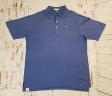 Peter Millar Men's Size Large Golf Polo Short Sleeve Blue Collared Shirt Top