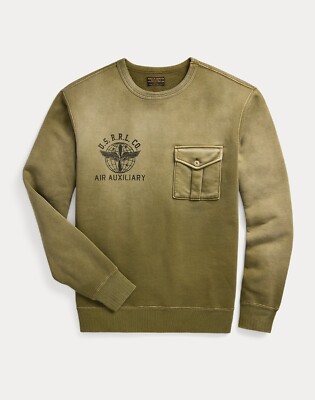 Polo Ralph Lauren RRL French Terry Graphic Sweatshirt Size XL NWT