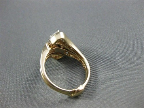 ESTATE MARQUISE DIAMOND 14KT W&Y GOLD ENGAGEMENT RING INSERT WEDDING BAND #21718 - Foto 7 di 8