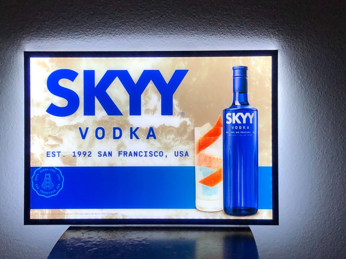 SKYY VODKA LED BAR SIGN MAN CAVE GARAGE DECOR LIGHT SAN FRANCISCO