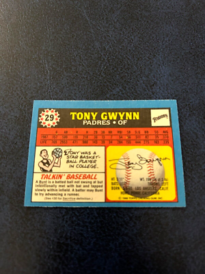 1988 Topps Mini Baseball Tony Gwynn #29 HOF Factory Set Break NM