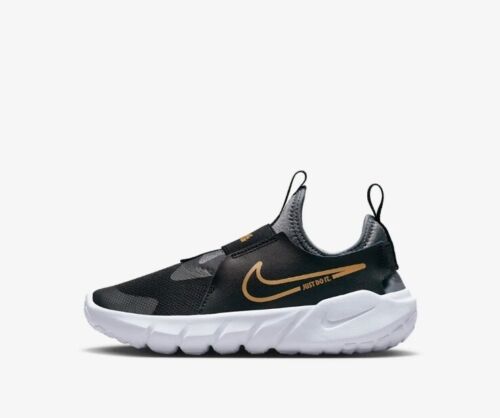 NIKE FLEX RUNNER 2 (TDV) unisex taglia 4C nero/oro nuovo con scatola - Foto 3 di 6