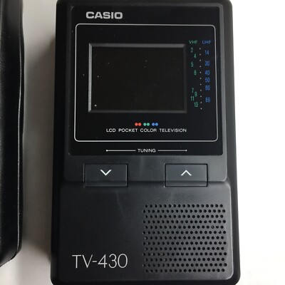 Casio TV-430 Vintage Portable TV With 2