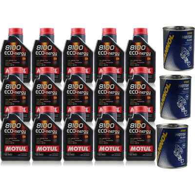 15L Motoröl Motul 8100 Eco-nergy 5W30 3x MANNOL Motor Flush ADDITIV
