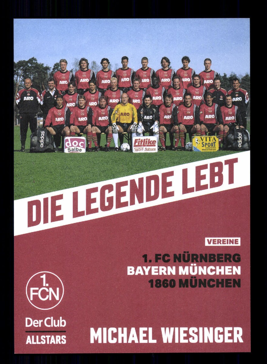 Lot 6 Cartes Autographiées 1.FC Nürnberg Saison 2008-09 – Signatures Originales