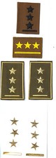 Gradi Primo Capitano Esercito Tubolare + Strappo + 6 Stelle a Vite Oro +Barrette