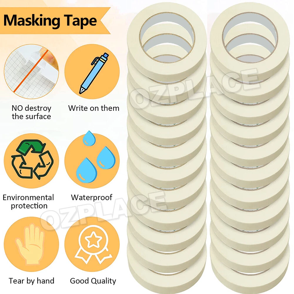 Masking Tape Painting Crepe Paper 24mm 50m Painter Painting Cove DIY Craft Bulk
