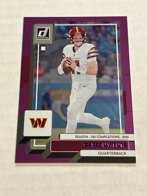 2022 DONRUSS CARSON WENTZ 103/322 PURPLE STAT LINE PARALLEL REDSKINS SP