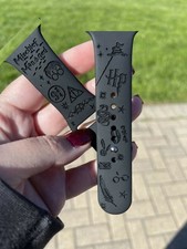 Skite Laser Engraved Silicone Comp w/ Apple Watch Band Harry Potter Design