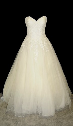 ronald joyce designer wedding dress 69264 harah ivory lace size