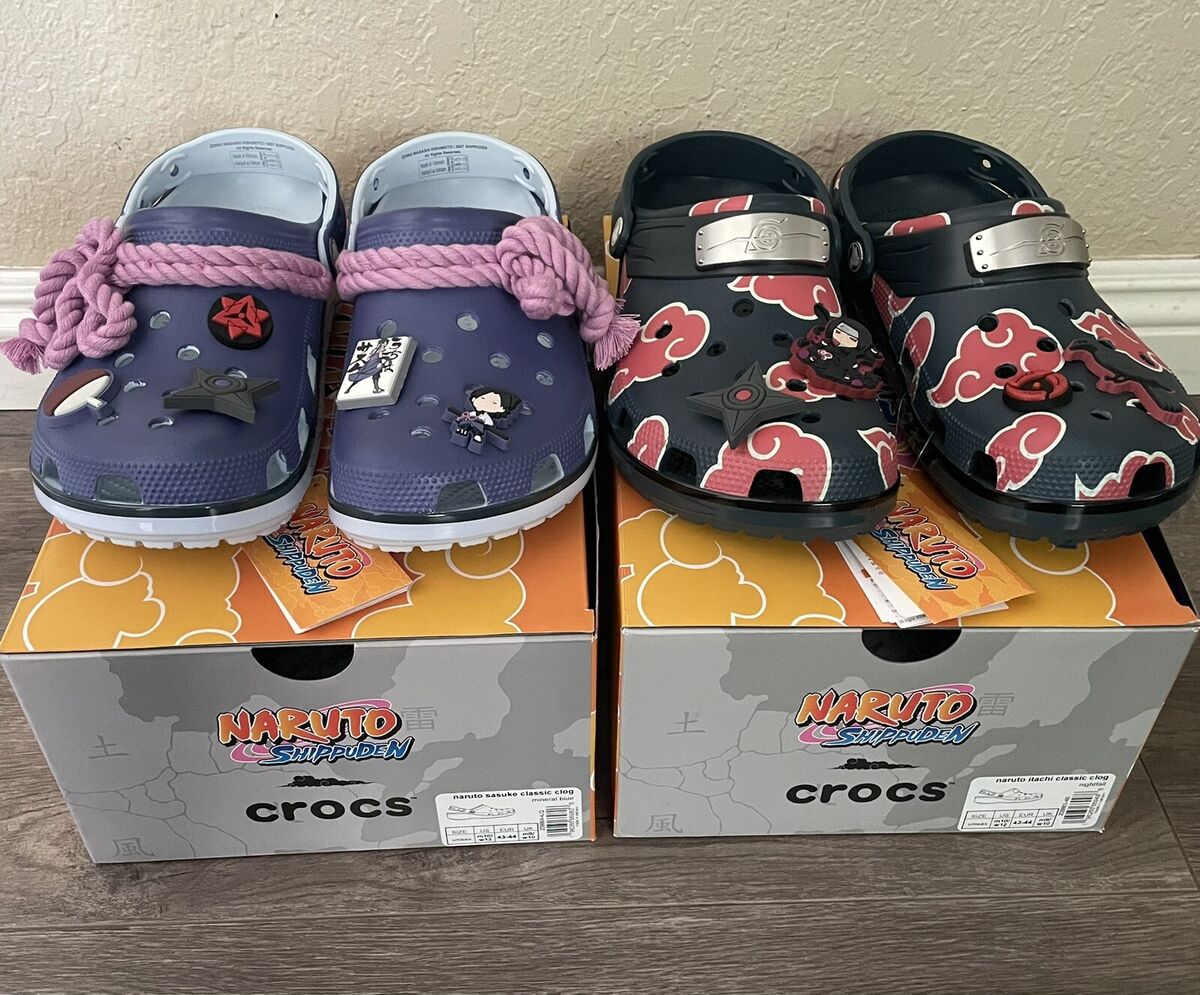 NEW BUNDLE Crocs x NARUTO ITACHI & SASUKE UCHIHA CLASSIC NEW BUNDLE Crocs x NARUTO ITACHI & SASUKE UCHIHA CLASSIC