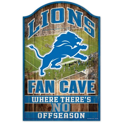NFL Detroit Lions Fan Cave Wood Sign Holzschild Holz Wandschmuck Deko - Bild 1 von 2