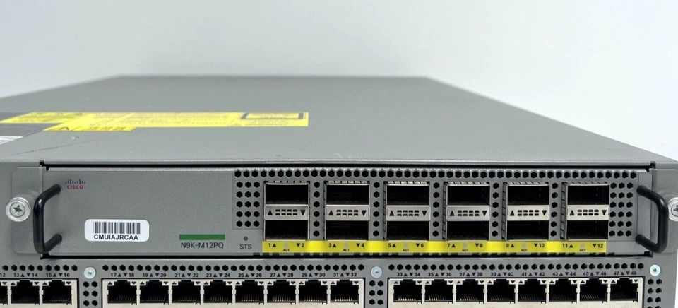 Cisco Nexus N9K-C93128TX 96-Port 10GBASE-T N9K-M12PQ (12x 40G) Platform Switch - Image 3 of 4
